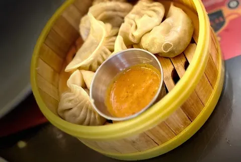 Chicken Momo steamed dumplings at Vivaan's Yummies Calgary NE