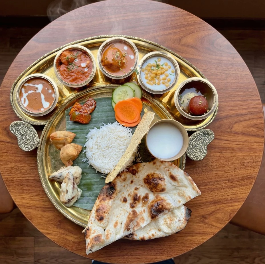 Punjabi Thaali traditional Indian meal at Vivaan's Yummies Calgary NE