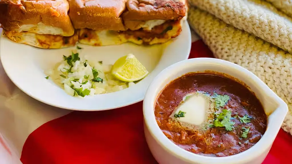 Pav Bhaji at Vivaan's Yummies Calgary NE - Mumbai Street Food Favorite